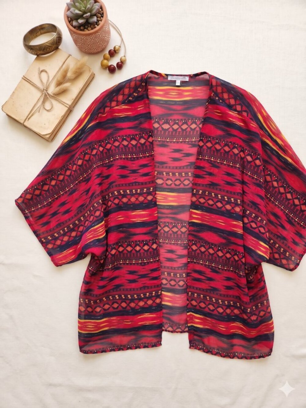 Charlotte Russe Aztec Print Sheer Swim Coverup